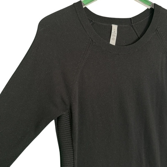 LULULEMON Hello Aloe Pullover Sweater Black Long Sleeve Thumbs Womens Size 10 - Picture 6 of 11